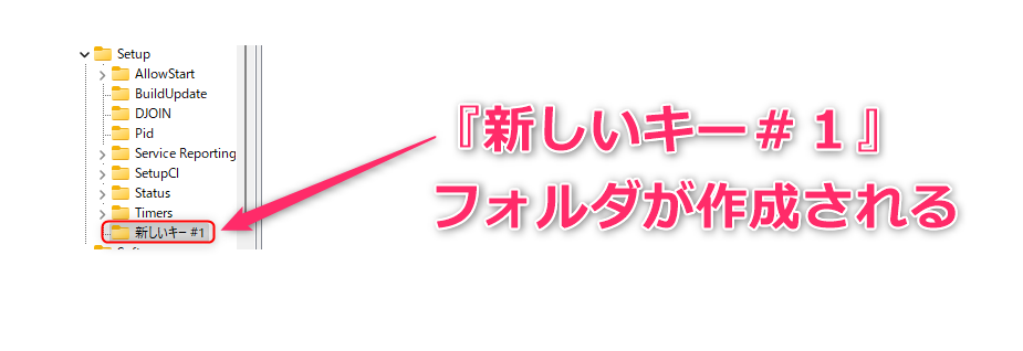 新しいキーが作成された